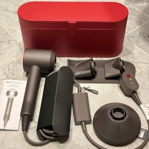 Dyson Supersonic Hair Dryer - Special Edition Red with Case and attachments